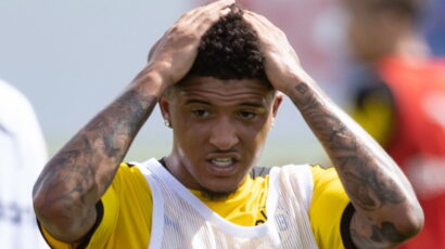 Sancho Mazoezini na kikosi cha Dortimund.