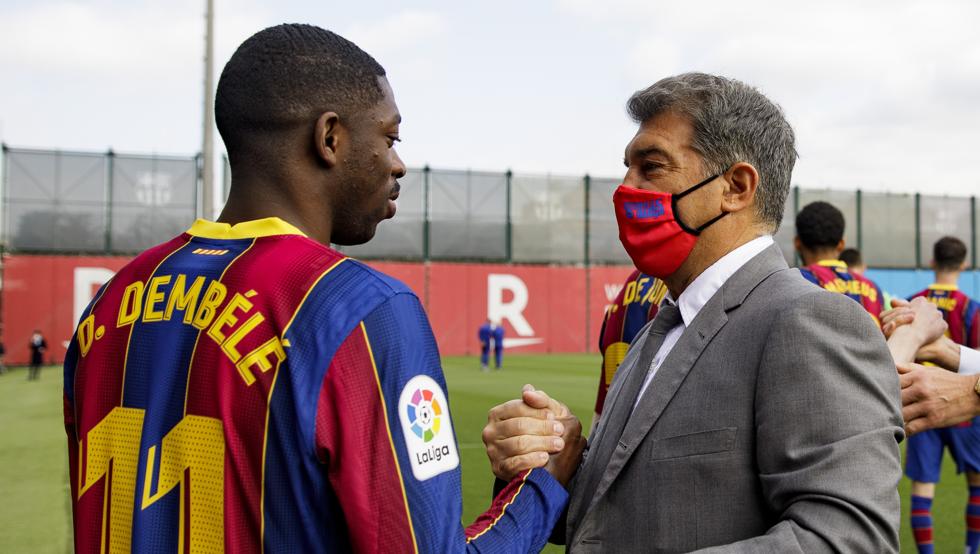 Salamu za Joan Laporta kwa Dembele