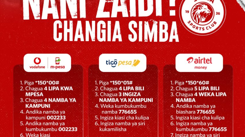 Simba Yaanza Kupitisha Bakuli!