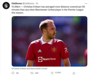 Eriksen Aweka Rekodi Man Utd